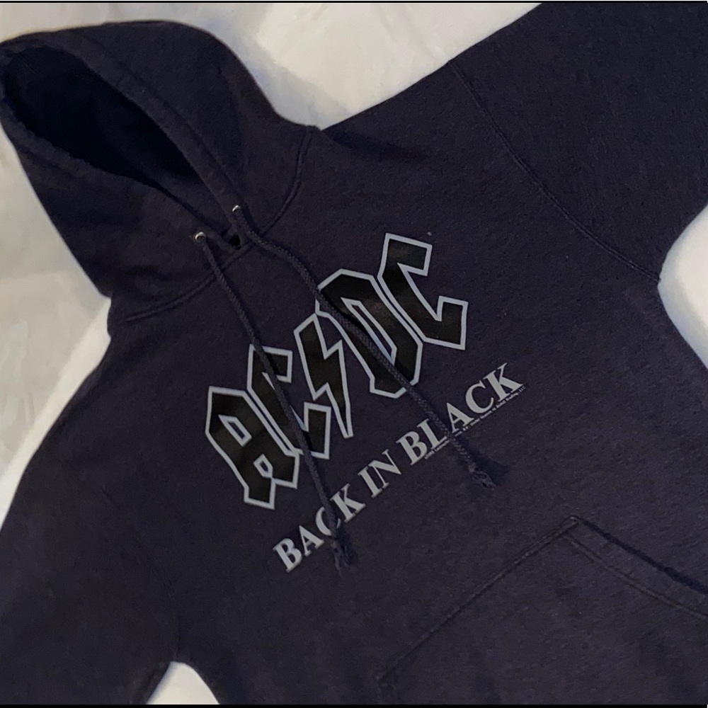 *SOLD* AC DC Back in Black Hoodie Aces & Eights